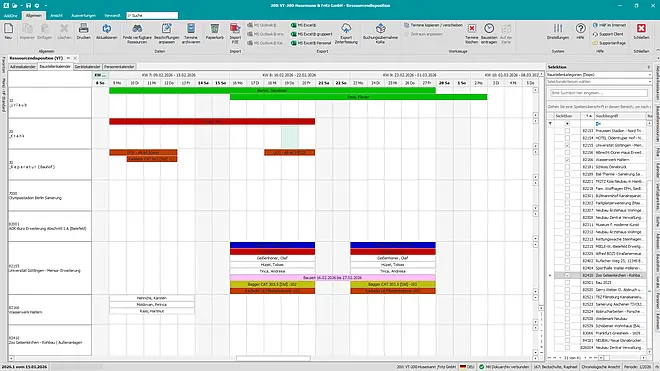 Digitale Elektronische Plantafel für Bauunternehmen