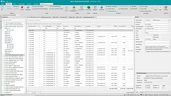 Bautagebucheditor mit projektbezogenen Personalbuchungen, Zeitangaben und Detailansicht eines