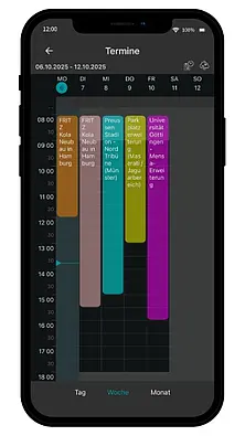 Termine online in der Bau App 