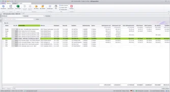 Auswertung von Projektdaten mit Statusanzeige und Terminübersicht