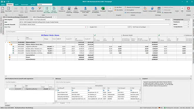Nachunternehmer strukturiert vergleichen