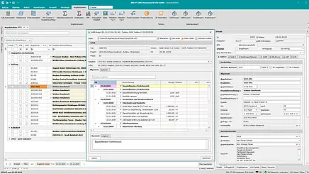 GAEB-Importdialog in Pro-Bau/S® zur Übernahme von Leistungsverzeichnissen und Angebotsdaten aus externen Quellen.