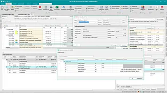 Screenshot des Kalkulationseditors mit Beispiel für Variablen- und Formeldefinitionen