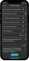 Bau AppOne Leistungen und Tätigkeiten in der App erfassen Bau AppOne Leistungen und Tätigkeiten in der App erfassen