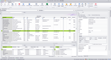 Screenshot Bausoftware, Pro-Bau/S® AddOne, Adressen