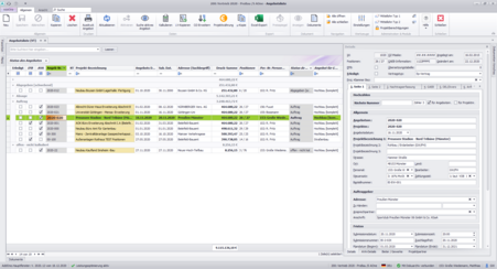 Screenshot Bausoftware, Pro-Bau/S® AddOne Angebot, Angebotstabelle