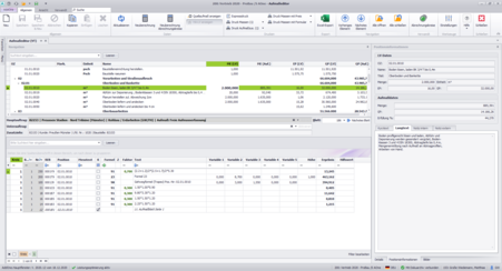 Screenshot Bausoftware, Pro-Bau/S® AddOne Aufmasseditor