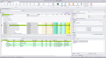 Screenshot Bausoftware, Pro-Bau/S® AddOne Arbeitsverzeichnisse