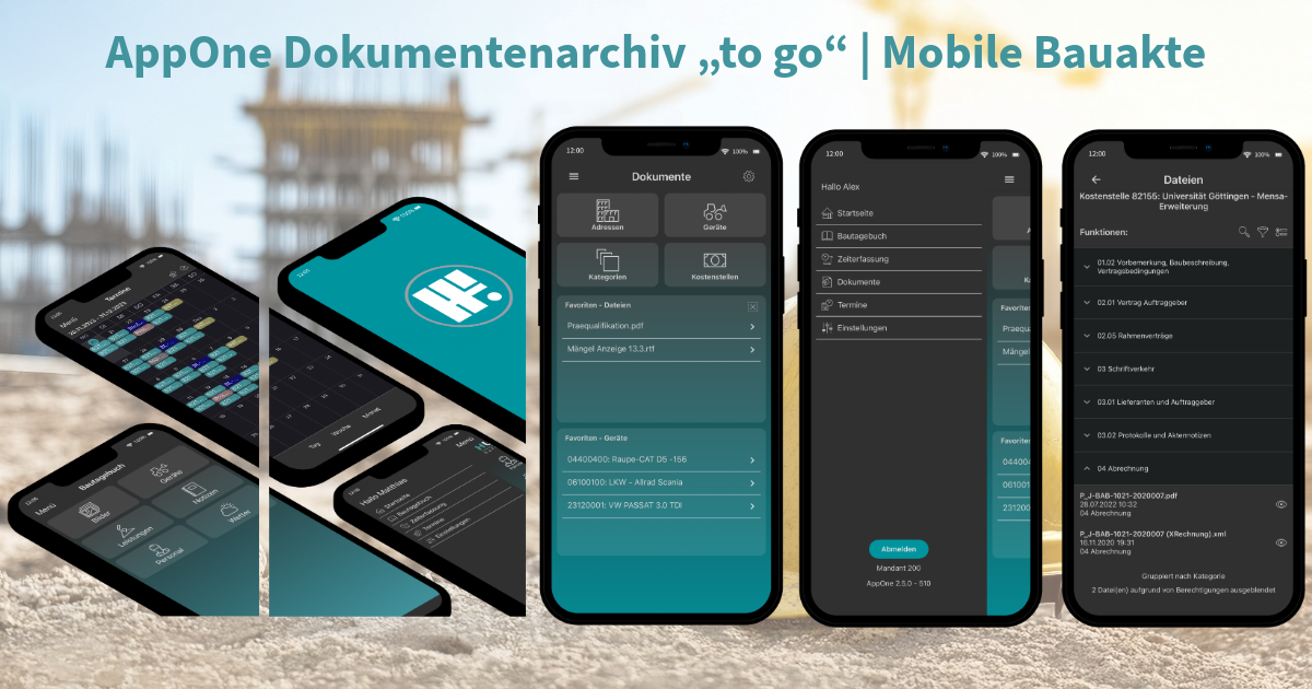 Mobile Bauakte per App | Dokumente digital abrufen
